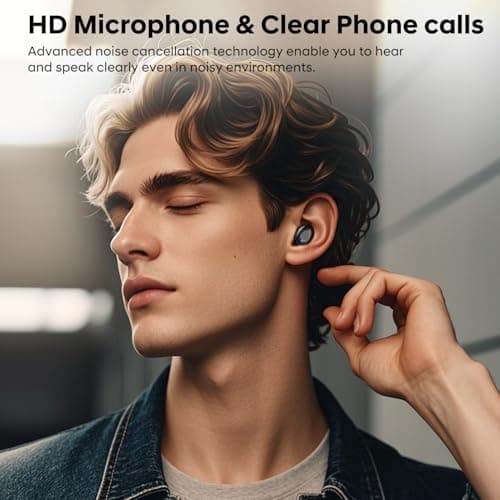 Truly Wireless Earbuds 5.4, In Ear Bluetooth Headphones - Ultra Compact & Light, HiFi Stereo Sound with Deep Bass, CVC Noise Cancelling, 3 Gram Mini Earbuds, Secure Comfort Fit for Sports & Daily Use — view 6