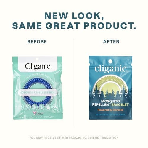Cliganic 10 Pack Mosquito Repellent Bracelets, DEET-Free Bands, Individually Wrapped — view 2