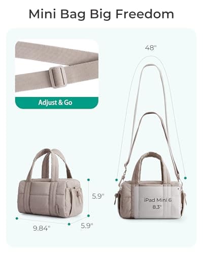 BAGSMART Crossbody Bags for Women, 5L Mini Gym Bag Womens, Black — view 3