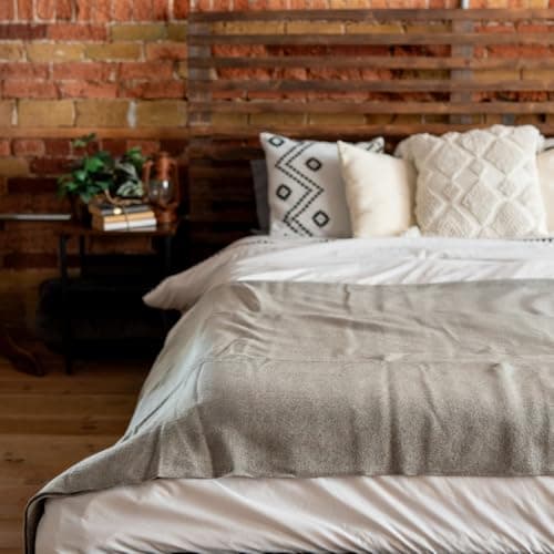 Arcturus Military Wool Blanket - 4.5 lbs, Warm, Thick, Washable, Large 64" x 88" - Great for Camping, Outdoors, Sporting Events, and Survival Kits (Stone Gray) — view 3