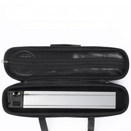 Electric Bicycle Battery Hard Shell Storage Bag Large Capacity Waterproof EVA Case with Organization Pockets for E-Bike Power Cells and Accessories Black — view 3