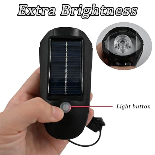 Bike Headlight Solar Powered Led,Bike Front Light,Bike Lights Horn,Black — view 4
