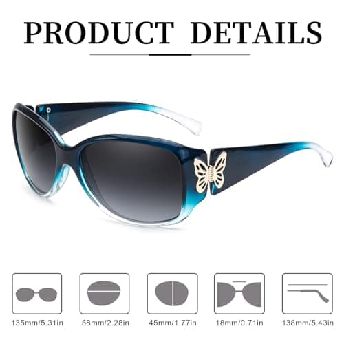 Myiaur 2 Pack Polarised Sunglasses for Women, Wrap Around UV400 Protection — view 5