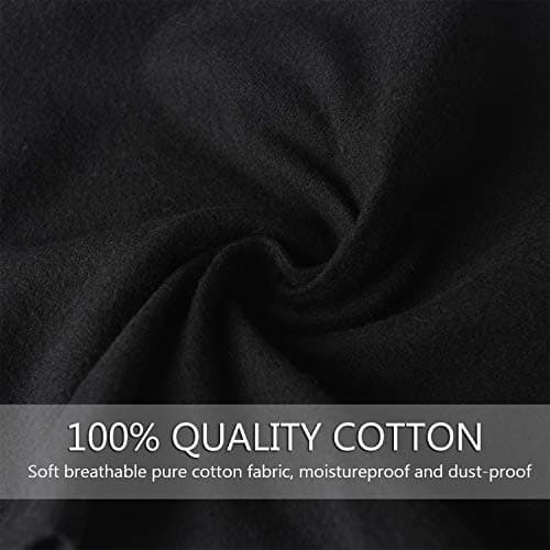 BlesMaller Shoe Bags for Travel 100% Cotton Golf Shoe Bags for Men & Women Dust Storage Bags (Black, 8er/Set) — view 5