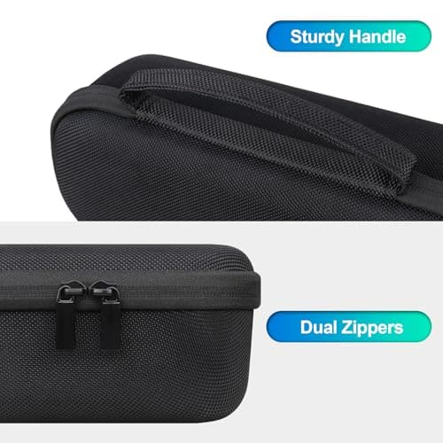 BOVKE Carrying Case for Beats Pill - Portable Bluetooth Speaker, New Beats Pill Wireless Speaker Travel Holder Bag with Extra Mesh Pocket for Charging Cables, Accessories, Black — view 5