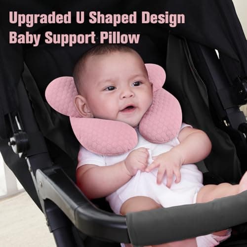 KAKIBLIN Baby Pillow for Newborn, Neck Support Pillow for Car Seat Stroller — view 3