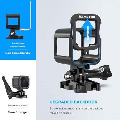 Sametop Case Aluminum Housing Frame for GoPro Hero 5 4 Session Cameras — view 4