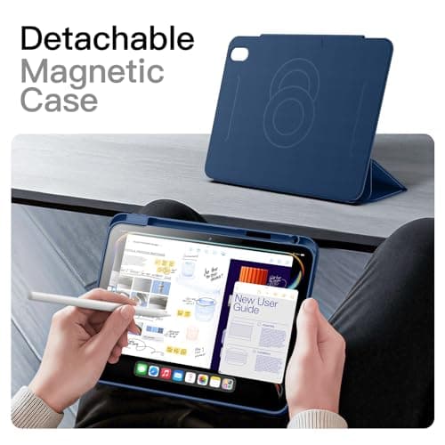 JETech Magnetic Detachable Case for iPad (A16) 11th/10th Gen, Navy — view 4