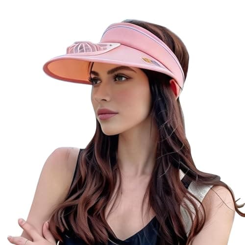 Summer Sun Hat For Women Outdoor Sun Protection Hats Wide Brim Outdoor Sports Hats With Fan Rechargeable Large Brim Cap Breathable Empty Top Travel Summer Hat For Gardening Hiking & Daily Use — view 2