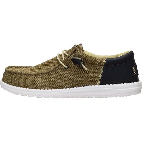 HEYDUDE Wally Funk Craft Mesh, Men's Slip-On Loafer Shoes, Dark Olive, 11 UK