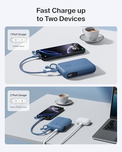 Belkin BoostCharge 10000mAh Power Bank with Digital Battery Display - Blue — view 2