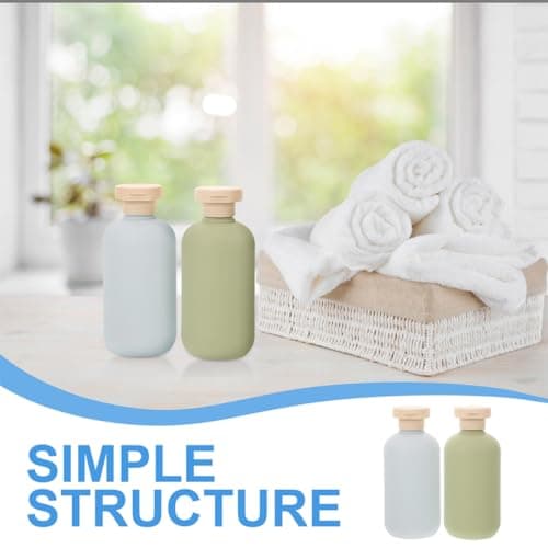 Didiseaon 2 Pack 300ml Flip Cap Travel Squeeze Bottles for Shampoo — view 3