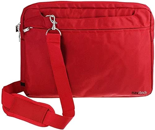 Navitech Red Sleek Water Resistant Travel Bag - Compatible with VTech Toddler Tech Laptop