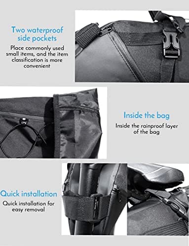 Lixada Bike Saddle Bag 3-10L MTB Bike Seat Pack Large Capacity Bicycle Tail bag Portable Cycling Seat Bag — view 5