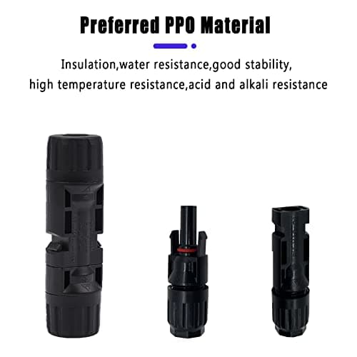 Solar Panel Connector, 5 Pairs of Solar Plugs/Female Connector for Solar Panel Systems Solar Panel Adaptor — view 5