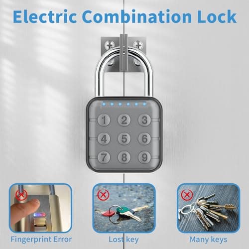 SURPN Digital Combination Lock, Gym Locker Lock Electronic Password Padlock — view 2