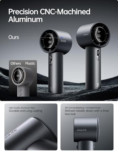 JISULIFE Handheld Fan Pro1S - Next-Gen Airflow: Up to 40H Runtime — view 2