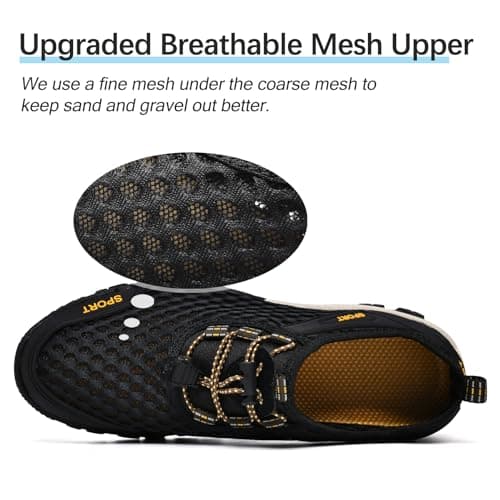 TRAILBLITZ Water Shoes Mens Aqua Beach Swim Shoes for Swimming Pool,Black 9 — view 5