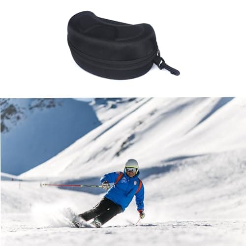 Golden Apple EVA Snow Goggles Case Ski Snowboard Goggles Winter Sports Glasses Case Zipper Hard Shell Box With Clip (1) — view 3