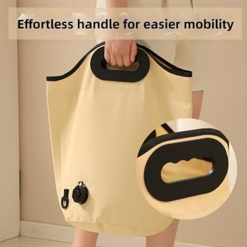 Foldable with Bottom Drain Valve, Portable Deep Soaking Tub,for Legs,and Feet, Insulated Collapsible Leg Soaker, Large Capacity Travel Foot Wash Bucket,for Home Use(A) — view 4
