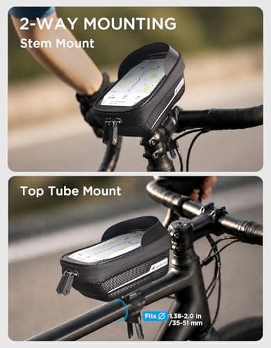 whale fall Waterproof Bike Frame Bag, 1S Quick Release Bike Phone Holder — view 4