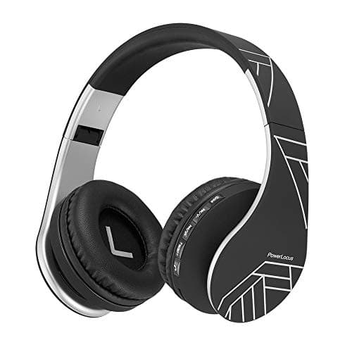 PowerLocus Bluetooth Headphones Over Ear, Wireless Headphones with Microphone, Foldable Headphone, Soft Memory Foam Earmuffs & Lightweight, Micro SD/TF, FM Radio for iPhone/Android/Tablet/PC/TV