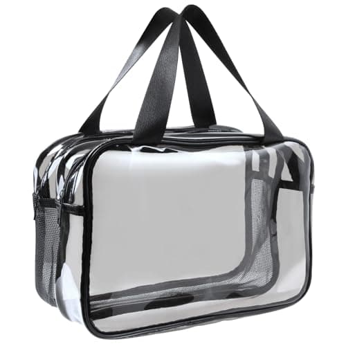Toiletry Bag Portable Travel Makeup Bag, PVC Wash Bag, Clear White