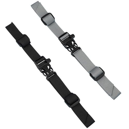 Yihe Backpack Adjustable Chest Strap, Pack of 2 Non-Slip Quick Release Chest Straps for School Bags, Backpack Straps - Grey, Classic Style