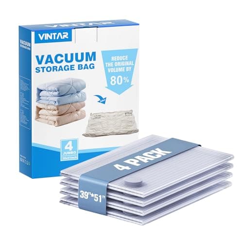 VINTAR Extra Large Vacuum Storage Bags, 4 Pack (100x130cm)