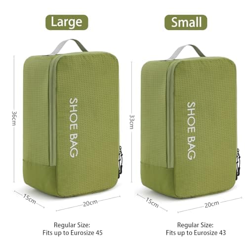Asnews 2 Pack Shoe Bags for Travel, Zippered Shoe Storage Organizer — view 2