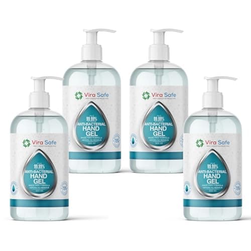 4 x 500ml Hand Sanitiser 70% Alcohol Gel Anti Bacteria Viral Eliminating Formula Gel Alcohol Anti Bacterial Formula Pack Of 4