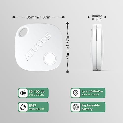 ATUVOS Air Tags - 4 Pack,Tracker Bluetooth Item Finder, (iOS Only) — view 6