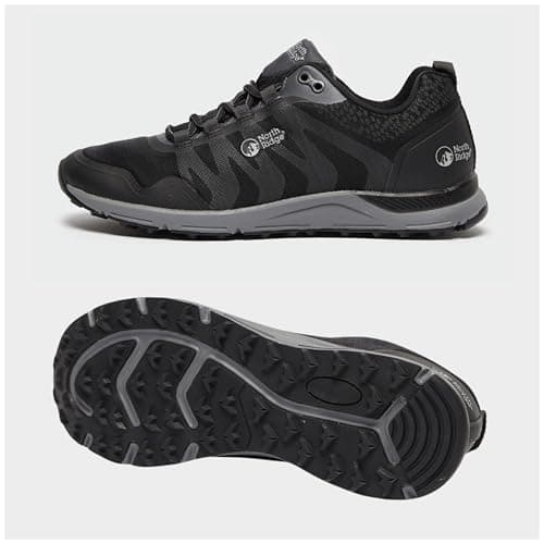 NORTH RIDGE Men's Pacer TR Trail Running Shoes, Waterproof, Recycled Polyester and Nylon Mesh Upper, High Traction Sole (Black, UK Footwear Size System, Adult, Men, Numeric, Medium, 7) — view 3