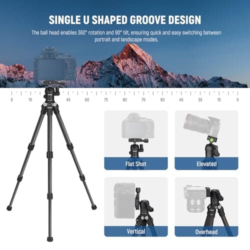 NEEWER TP09 Carbon Fiber Mini Tripod Compatible with iPhone Camera Webcam — view 3