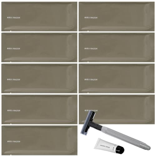10Pack Luxury Individually Wrapped Travel Hotel Disposable Razors Set With Shave Cream; Sensitive Skin Private Body Razor; Portable Manual Shaving Razor Kit for Bathing Hotel Travel, Daily Use