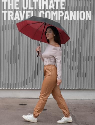 Repel Windproof Travel Umbrella - Compact & Withstands Winds up to 100MPH, Strongest Premium Auto Folding Umbrella for Rain and Sun - Durable, Light & Portable for Women & Men, Fits Backpack & Cars — view 6