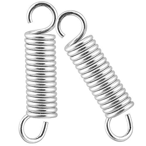 Extended Compressed Spring Small Dual Hook Ends Heavy-Duty Stainless Steel Replacement Springs Tension Spring for Tents, awnings, caravans - Fastening Accessories (Pack of 2)