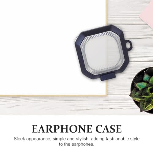 Hemobllo Wireless Headset Protective Case Earbud Case Carbon Fiber Travel Earphone Holder Compatible Buds — view 4