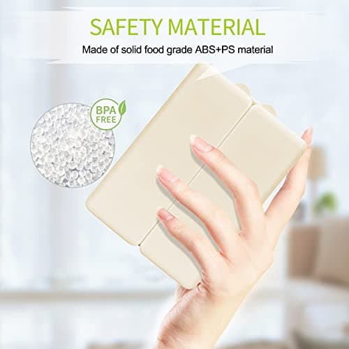 FYY 7 Day Pill Organiser, Travel Tablet Box, Large [Foldable Design] Weekly Medication Case, Portable Daily Supplements Storage Organizer for Vitamins, Cod Liver Oil-Cream White — view 6