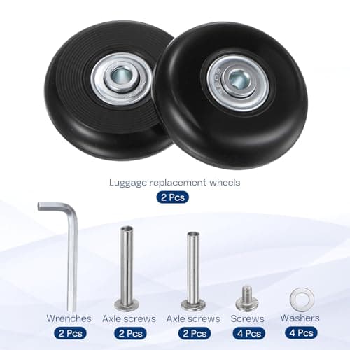 HIPICCO Luggage Suitcase Replacement Wheels, 60x18mm Caster Repair Kit — view 3