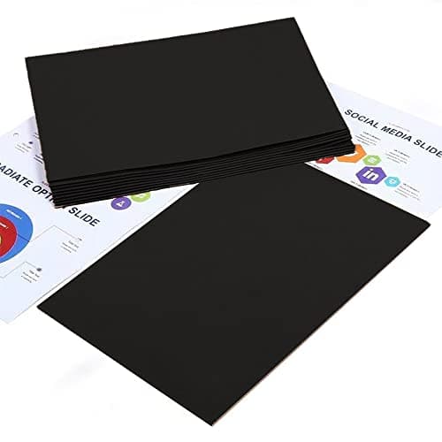 DZOZO 10Pcs A4 Insert Presentation Folder - Letter Size Business Report Holder, Kraft Black Cardboard Office Project File for Single Sheet Documents — view 5