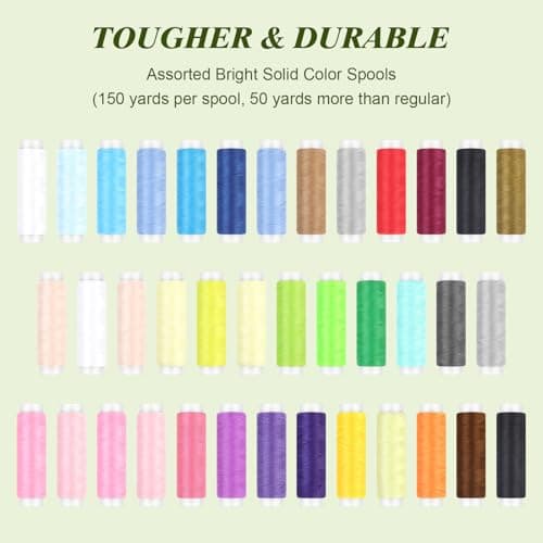 Goeveo Sewing Kit for Adults Beginners, DIY, Home, Travel, Emergency, Repair, Small Sewing Supplies with Case Thread Needle Scissors, Portable 198 Pcs Sewing Accessories Gifts for Mum Grandma Kids — view 3