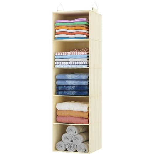 Lifewit Hanging Wardrobe Storage Organiser for Clothes 5 Tier