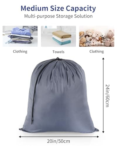 OTraki 2 Pcs Travel Laundry Bags 50x60 cm Grey — view 2