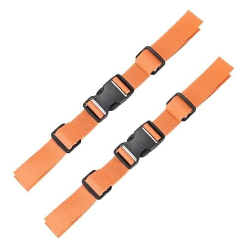 TIXIPEM Backpack Chest Strap [2PCS] - Adjustable Sternum Straps Use for Backpack Replacement & Hiking & Jogging - [Orange-11 x 6IN] Chest Belt with Quick Release Buckle