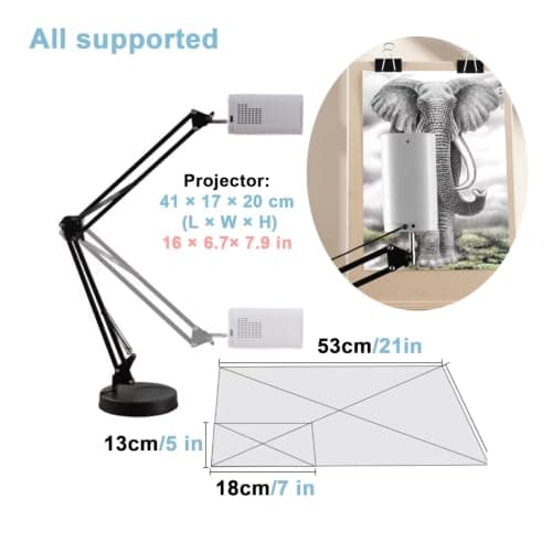 Art Drawing Projector, Portable Tracing Projector With Wifi And Usb Connectivity, Easy Image Transfer For Artists, Canvas, Wall, Board And Desktop Use — view 2