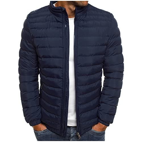 Winter Jackets for Mens Winter Coats Lightweight Puffer Jacket Zip up Padded Coat Packable Down Jackets Quilted Jacket Puffy Coat for Snow Ski Hiking Travel Warm Cozy