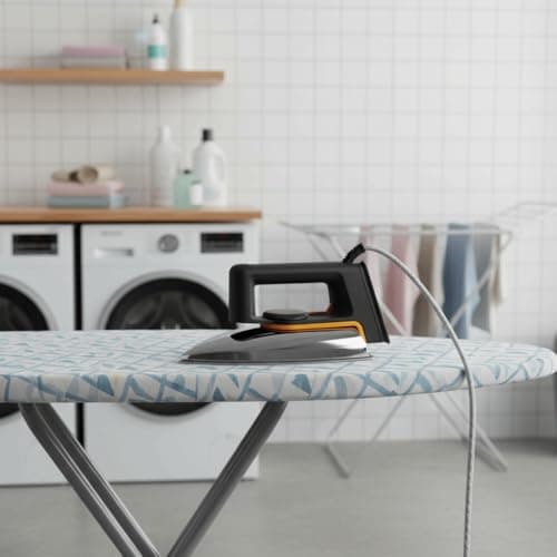 Dry Iron Nonstick Stainless Steel Soleplate – 1000W Traditional Pressing Iron No Steam, Compact 24cm for Home – UK 3-Pin Plug/EU 2-pin(UK,Black) — view 3