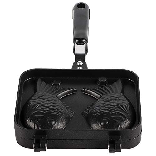 Fabater Nonstick Fish Shape Waffle Maker Pan, 2-Sided Stainless Steel Waffle Cake Maker, Commercial Grade Non Stick Bakeware for Stovetop, Mini Portable Design with Heat Resistant Handle — view 5