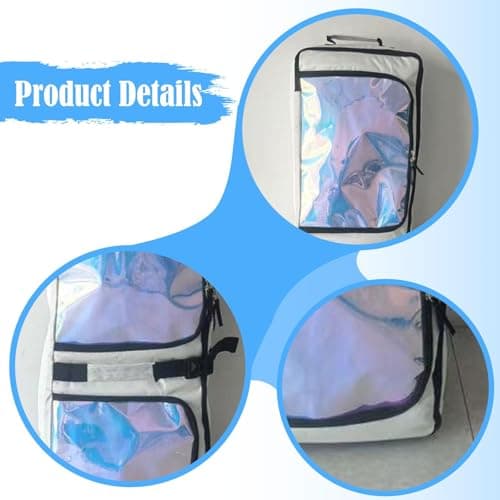 QLoztyse Ski Bag Double Ski Bag with Wheels Waterproof Roller Snowboard Bag Water Resistant Padded Snowboard Carrying Bag Suitable for Air Tr, Beige — view 3